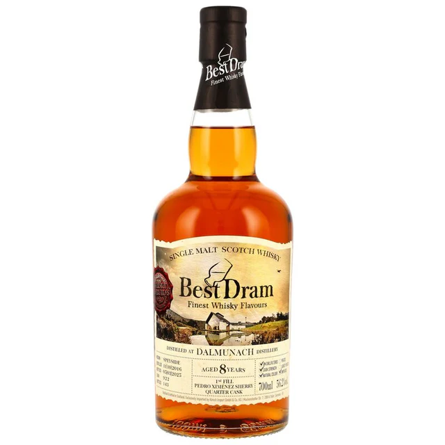 Dalmunach 2016/2025 - 8 y.o. - 1st Fill PX Quarter Cask #922 (Best Dram) 