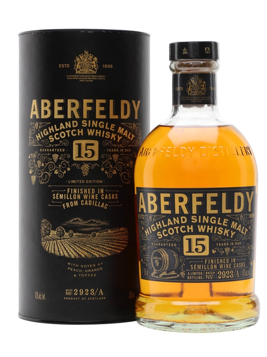 Aberfeldy 15 Year Old / Cadillac French Wine Cask Highland Whisky