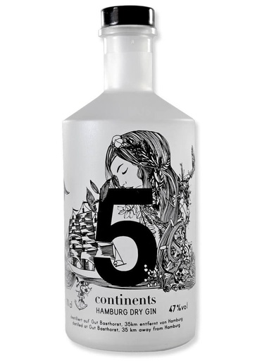Feingeisterei 5 Continents Hamburg Dry Gin 0,7l (47%)